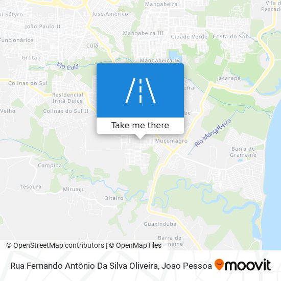 Mapa Rua Fernando Antônio Da Silva Oliveira