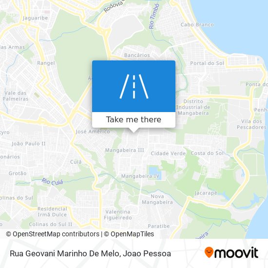 Mapa Rua Geovani Marinho De Melo