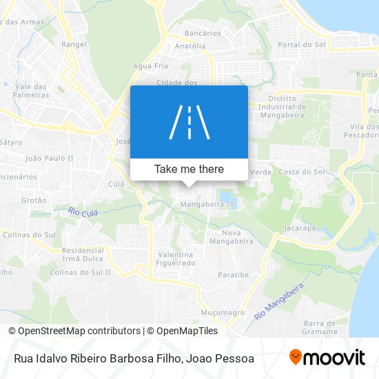 Mapa Rua Idalvo Ribeiro Barbosa Filho