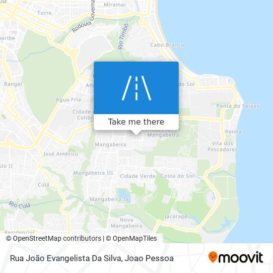 Mapa Rua João Evangelista Da Silva