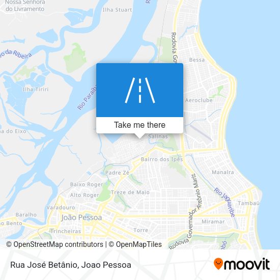 Rua José Betânio map