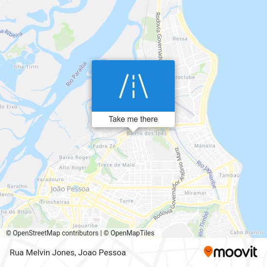 Rua Melvin Jones map