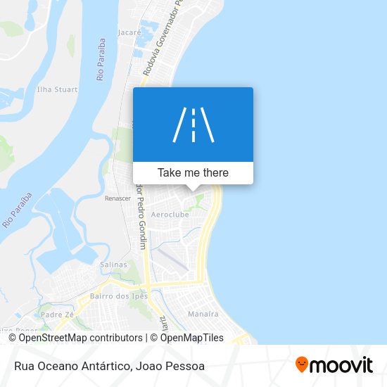 Rua Oceano Antártico map