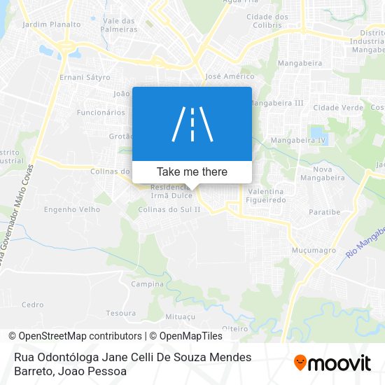 Rua Odontóloga Jane Celli De Souza Mendes Barreto map