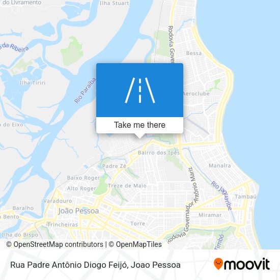 Rua Padre Antônio Diogo Feijó map