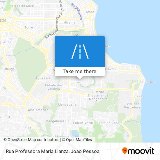 Mapa Rua Professora Maria Lianza