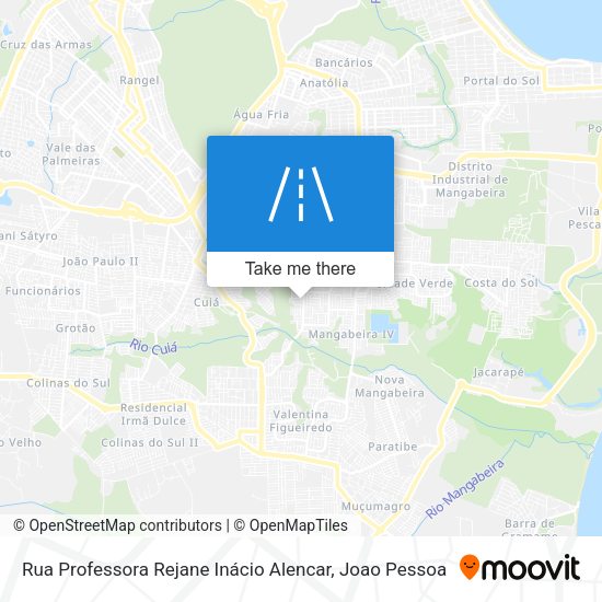 Rua Professora Rejane Inácio Alencar map