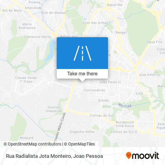 Rua Radialista Jota Monteiro map