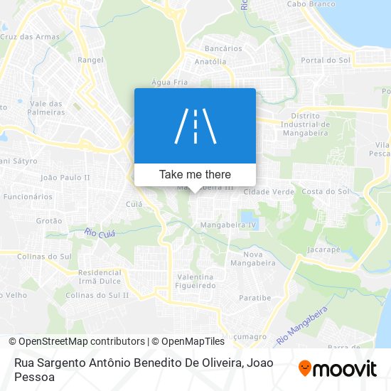 Mapa Rua Sargento Antônio Benedito De Oliveira