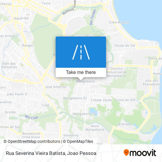 Mapa Rua Severina Vieira Batista