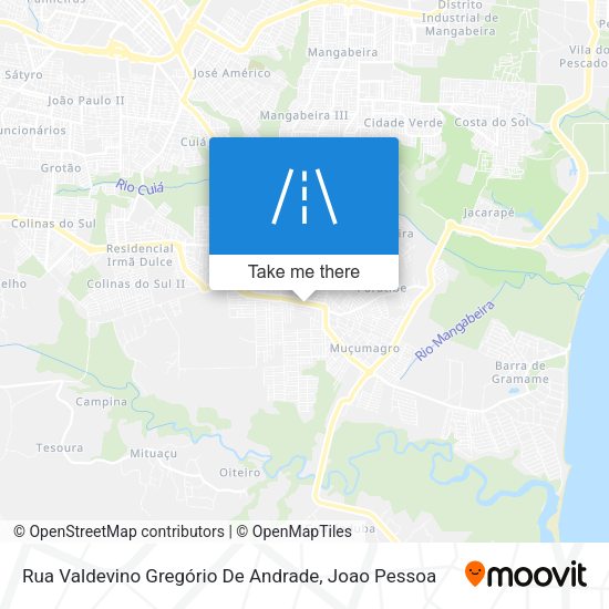 Rua Valdevino Gregório De Andrade map