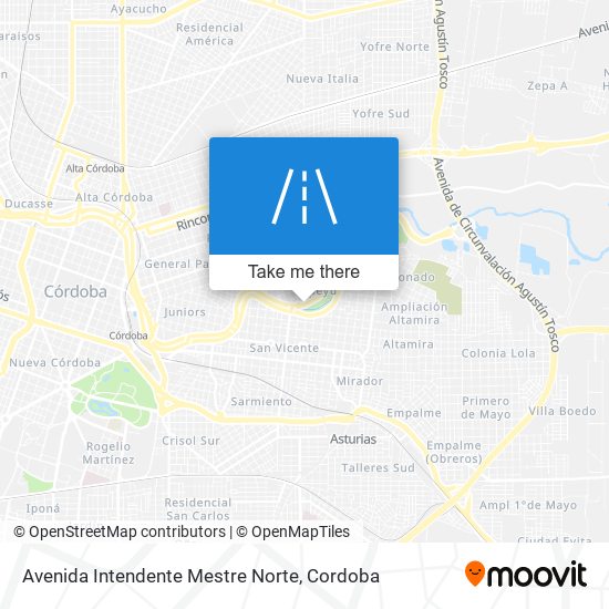 Avenida Intendente Mestre Norte map