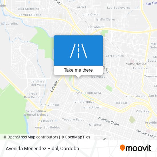 Avenida Menéndez Pidal map