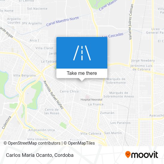 Carlos María Ocanto map
