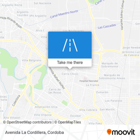 Mapa de Avenida La Cordillera