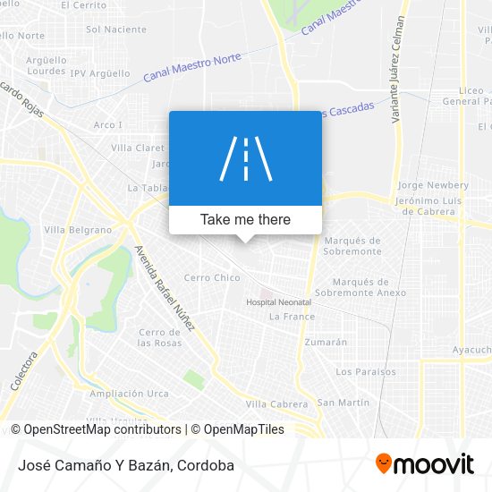 José Camaño Y Bazán map