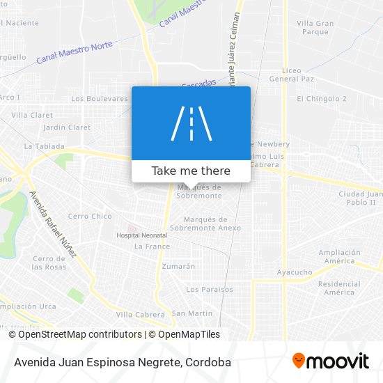 Avenida Juan Espinosa Negrete map