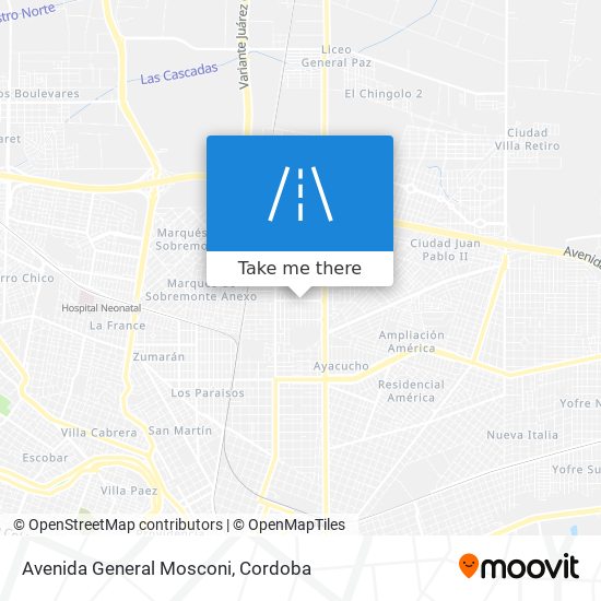 Mapa de Avenida General Mosconi