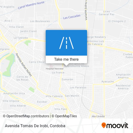 Mapa de Avenida Tomás De Irobi