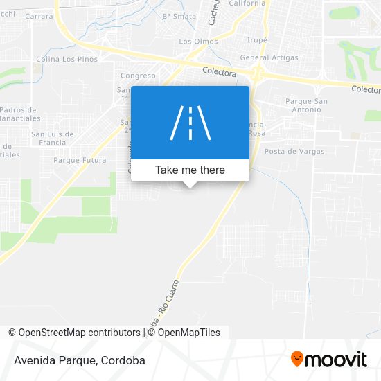Mapa de Avenida Parque