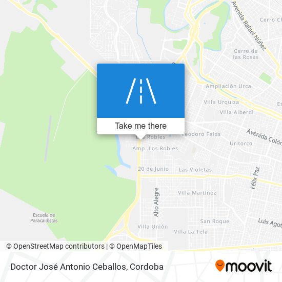 Doctor José Antonio Ceballos map