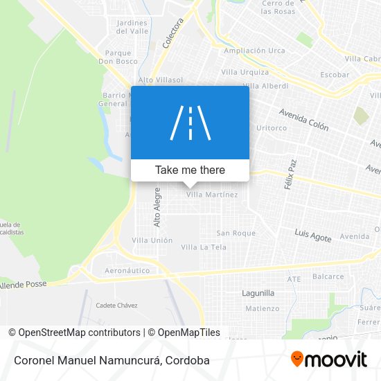 Coronel Manuel Namuncurá map