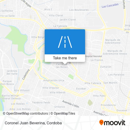 Coronel Juan Beverina map