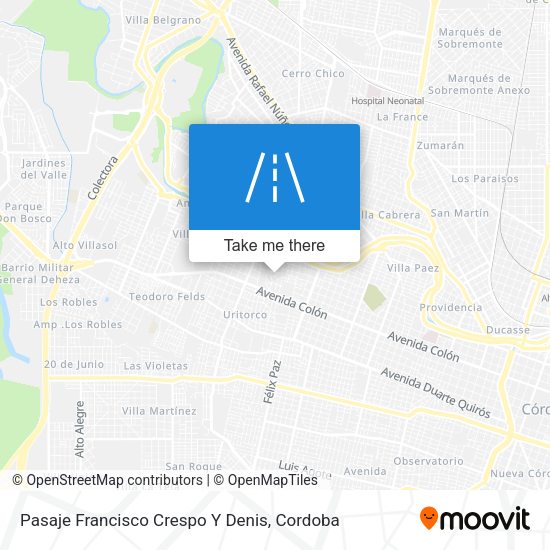 Mapa de Pasaje Francisco Crespo Y Denis