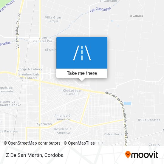 Mapa de Z De San Martín