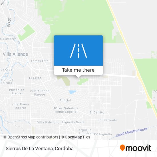 Mapa de Sierras De La Ventana
