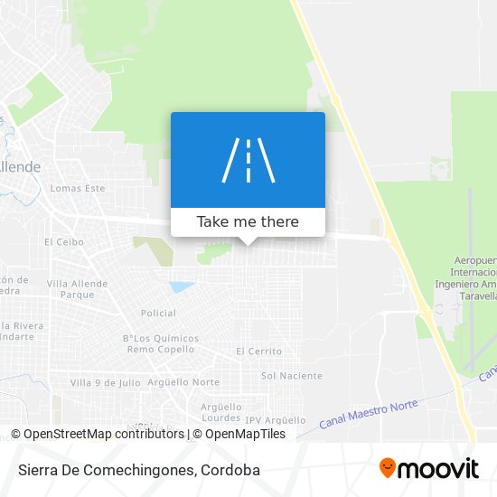 Mapa de Sierra De Comechingones