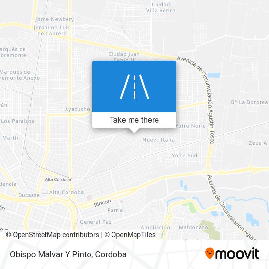 Obispo Malvar Y Pinto map