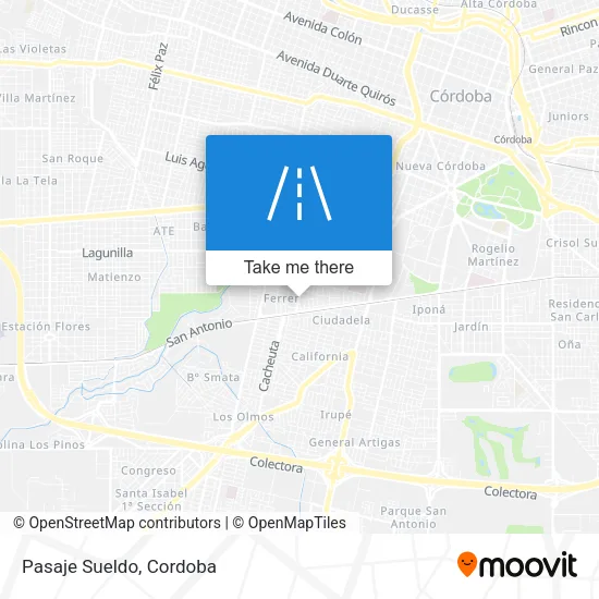Pasaje Sueldo map