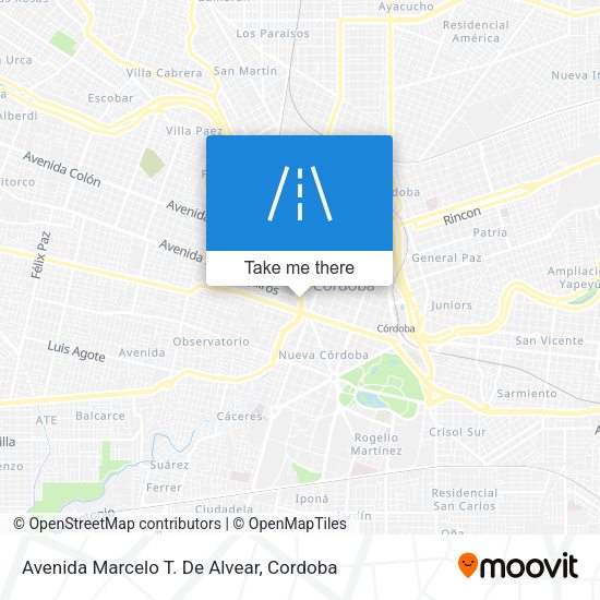 Avenida Marcelo T. De Alvear map