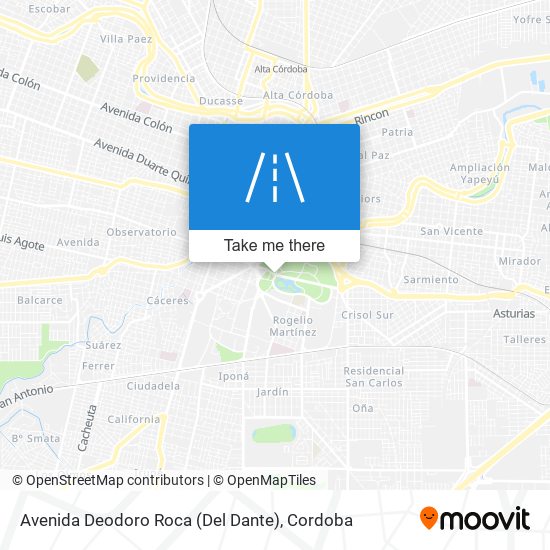 Avenida Deodoro Roca (Del Dante) map