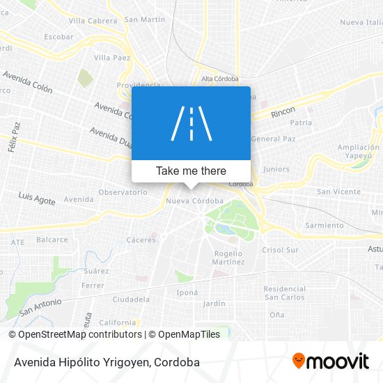 Avenida Hipólito Yrigoyen map