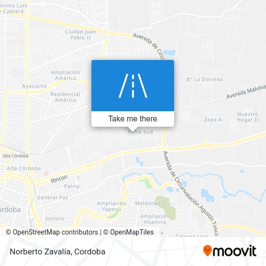 Norberto Zavalía map