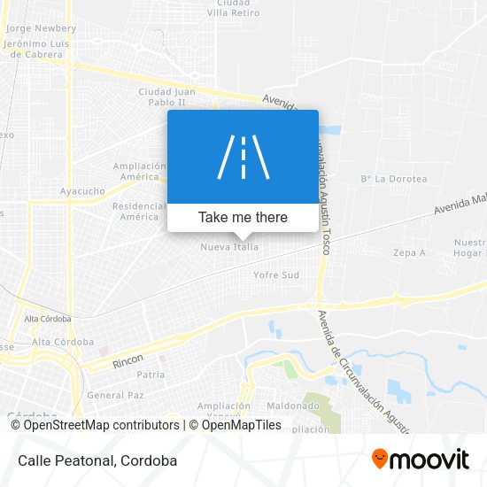 Mapa de Calle Peatonal