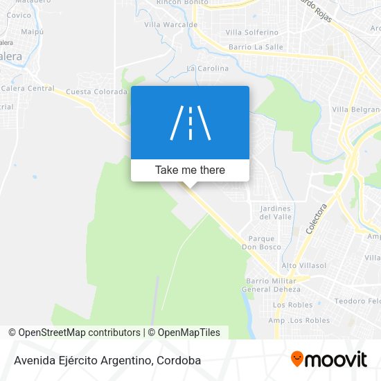 Mapa de Avenida Ejército Argentino