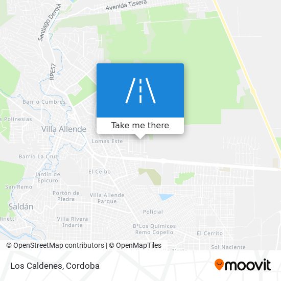 Mapa de Los Caldenes
