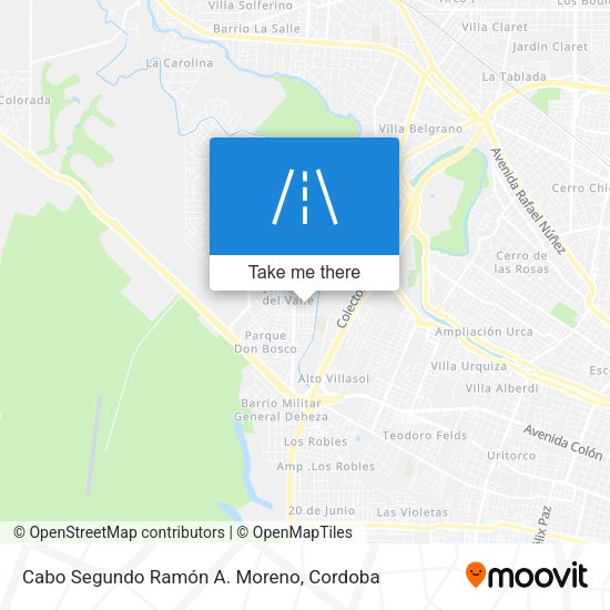 Cabo Segundo Ramón A. Moreno map