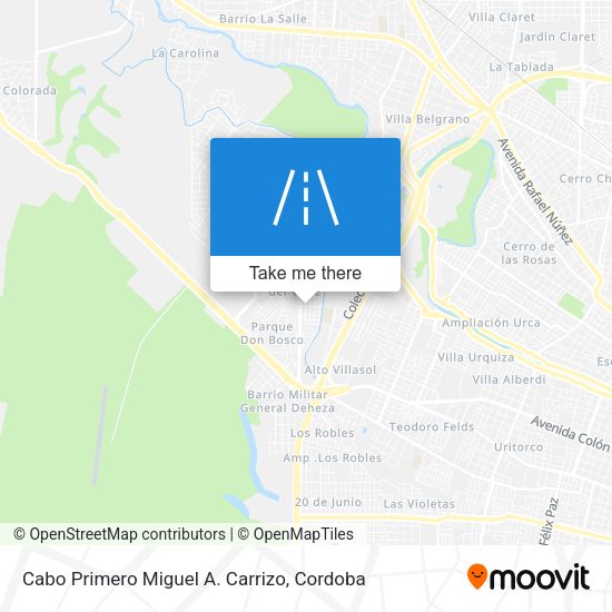 Cabo Primero Miguel A. Carrizo map