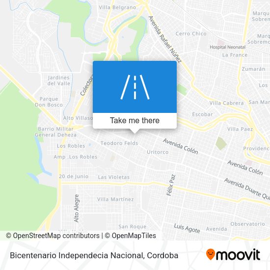 Bicentenario Independecia Nacional map