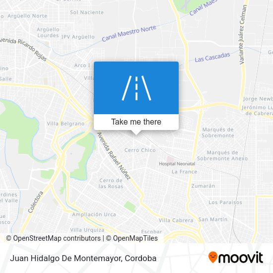 Mapa de Juan Hidalgo De Montemayor