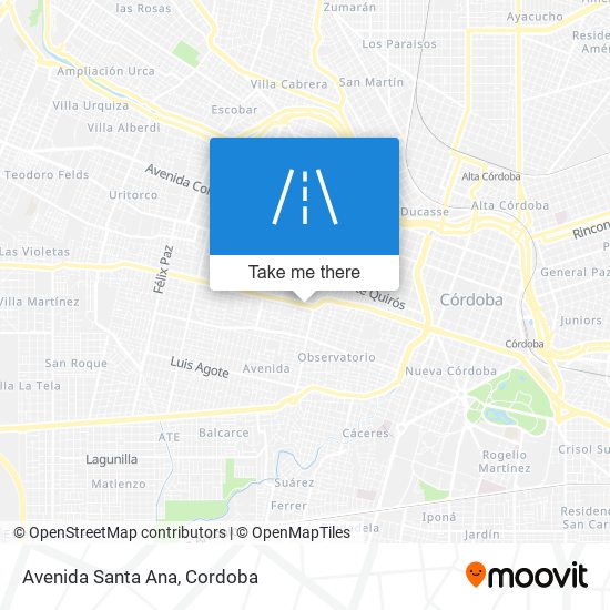 Avenida Santa Ana map