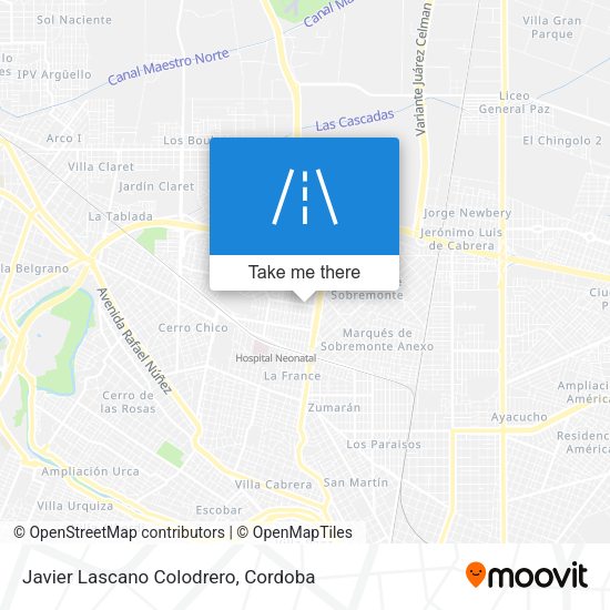 Javier Lascano Colodrero map