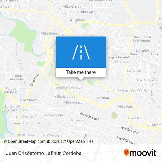 Juan Crisóstomo Lafinur map