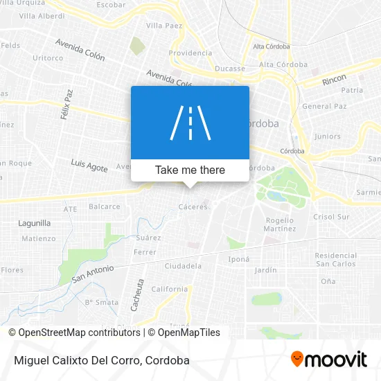 Mapa de Miguel Calixto Del Corro