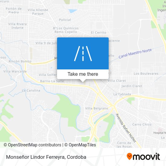 Monseñor Lindor Ferreyra map