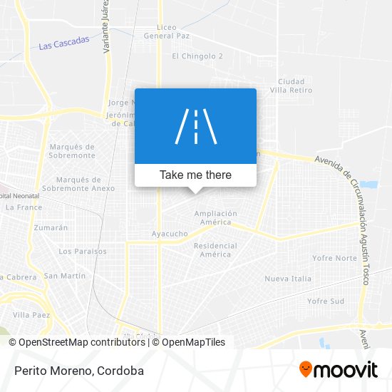 Mapa de Perito Moreno